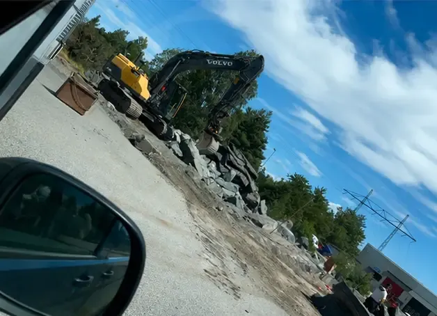 Sprängning för väg och infrastruktur